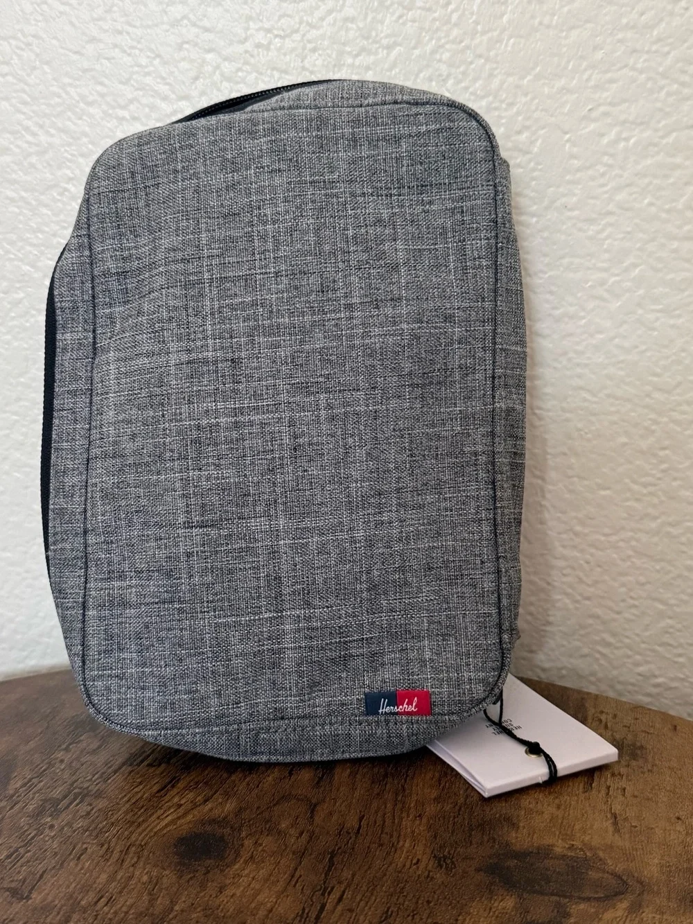 Herschel Supply Company Grey Tech Organizer Pouch with Black Trim